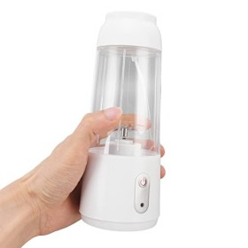 Fdit Presse-Agrumes électrique Tasse Jus USB Rechargeable Mini Portable Fil pour Batterie Petits Presse-Agrumes Blanc 
