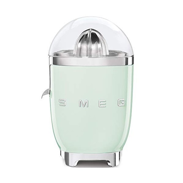 Smeg, Presse Agrumes Électrique CJF11PGEU, Mise en Marche Automatique à Pression, Bec Anti-goutte et Cône Universel, Base Ant
