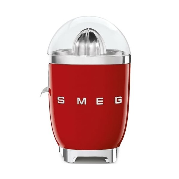 Smeg, Presse Agrumes Électrique CJF11RDEU, Mise en Marche Automatique à Pression, Bec Anti-goutte et Cône Universel, Base Ant