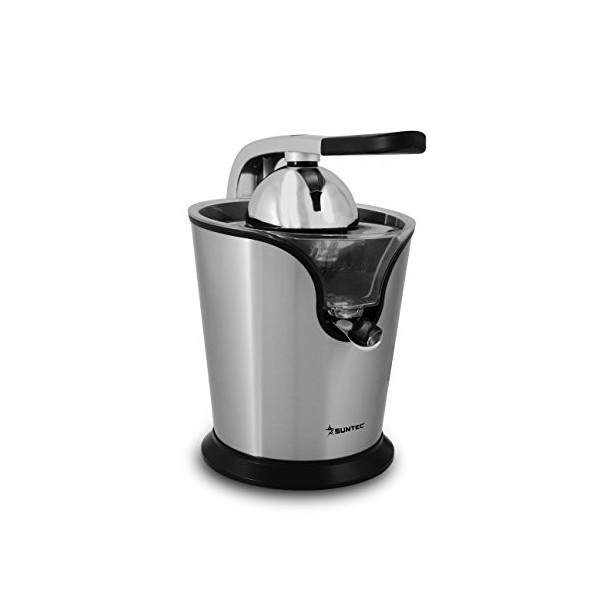 SUNTEC Presse Agrumes Electrique ZIP-8441 PRO En Acier Inoxydable avec Système Automatique Start-Stop- Silencieux/Rapide Pour