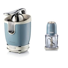 Ariete 413 Presse-agrumes vintage électrique avec levier, 2 cônes pour fruits grands et petits & 438 Hachoir Vintage, Hachoir