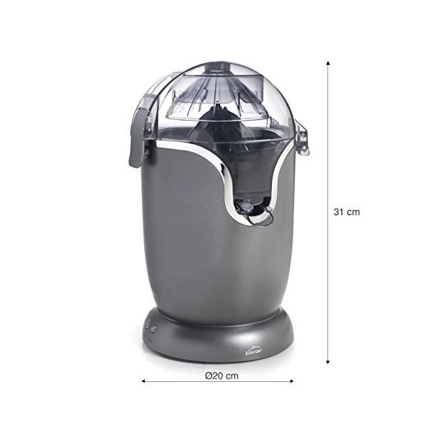 Lacor 69520 Presse-agrumes électrique, entièrement automatique, presse-agrumes : orange, citrons, limes, sans BPA, 400 ml, Ac