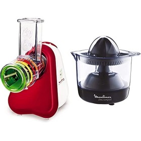 Moulinex DJ755G Fresh Express + Hachoir multifonctionnel avec 5 accessoires & PC120870 Presse Agrumes Électrique Ultra Compac