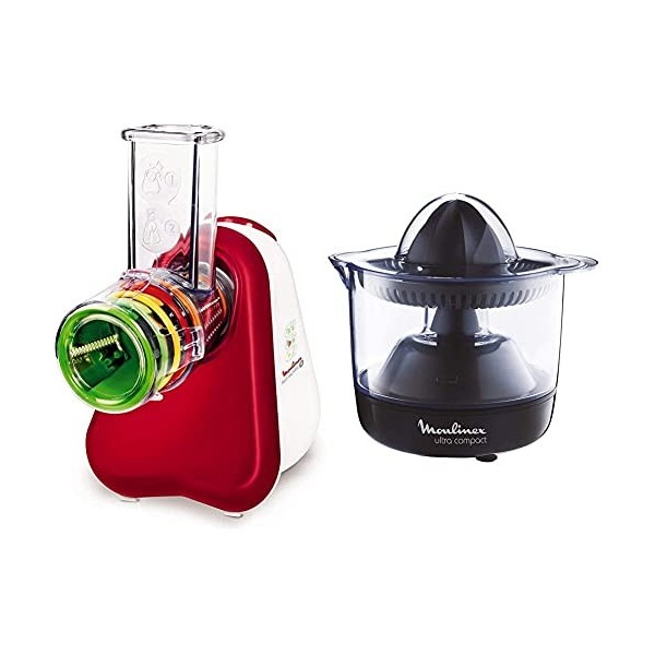 Moulinex DJ755G Fresh Express + Hachoir multifonctionnel avec 5 accessoires & PC120870 Presse Agrumes Électrique Ultra Compac