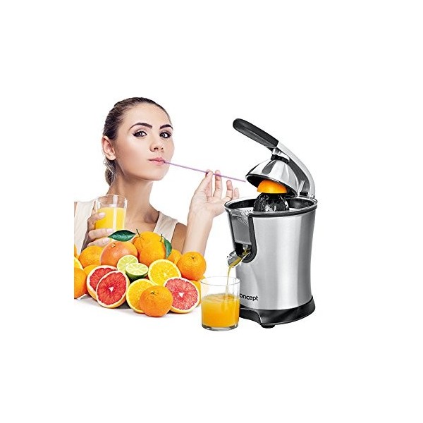 CONCEPT électroménager CE3520 Superbe presse-agrumes, avec système de levier, 750 ml, 160 W, inox, sans BPA