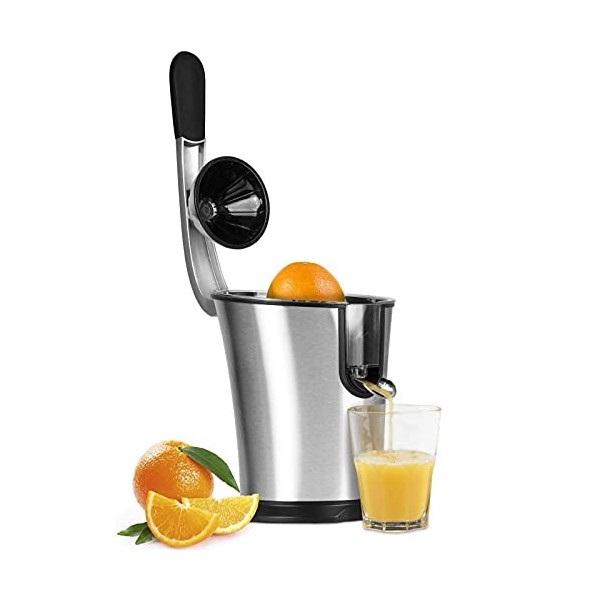 CASO 3540 CP 200 Presse-agrumes design, presse-agrumes électrique et puissant pour tous les agrumes courants, 160 watts, stop