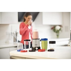 Russell Hobbs Blender [Multifonction: mixeur & moulin] NutriBoost 700W, 5 bols+couvercle sans BPA & 15 accessoires comp. lav