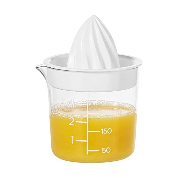 Gastromax - Presse Agrumes Manuel Transparent en Plastique sans BPA Qui Passe au Lave-Vaisselle - avec Graduations et Bec ver