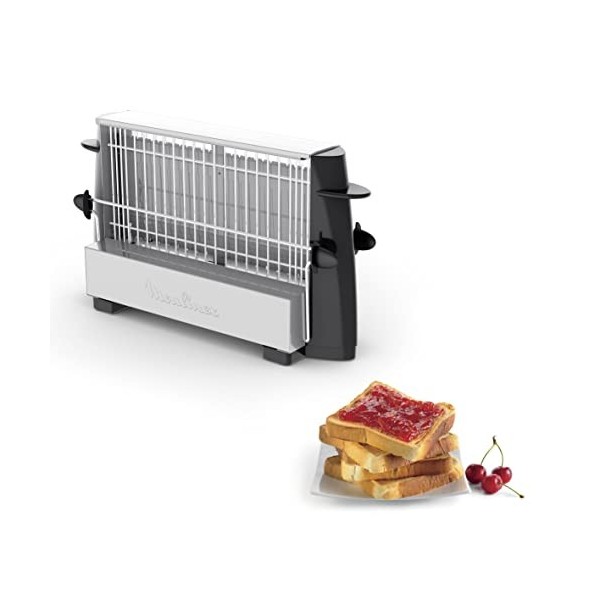 Moulinex A15453 Grille-pain Noir/Inox & PC120870 Presse Agrumes Électrique Ultra Compact 25W Jus Orange Citron Pamplemousse C