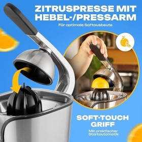 Profi Cook PC-ZP 1154 - Presse agrumes - Poignées anti touch - 2 cones de jus - Fonction anti goutte - 160 Watts - Couleur Ar