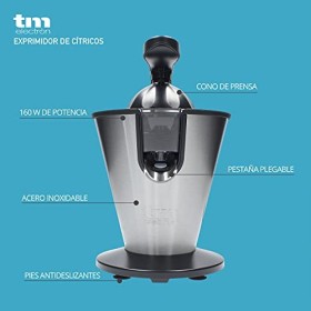TM Electron TMPEX012 Presse-agrumes électrique avec corps en acier inoxydable 160 W