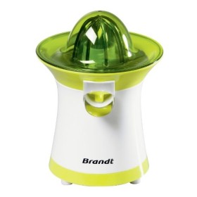 Brandt - PAI-40V - Presse Agrumes Électrique - 40W - 2 Cônes - Stop Goutte - Rotation Alternée - Bec Verseur - Blanc et Vert