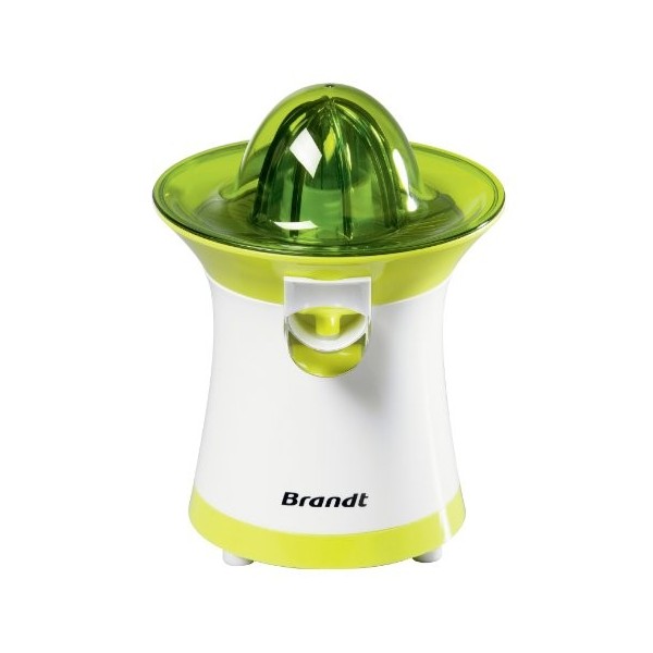 Brandt - PAI-40V - Presse Agrumes Électrique - 40W - 2 Cônes - Stop Goutte - Rotation Alternée - Bec Verseur - Blanc et Vert
