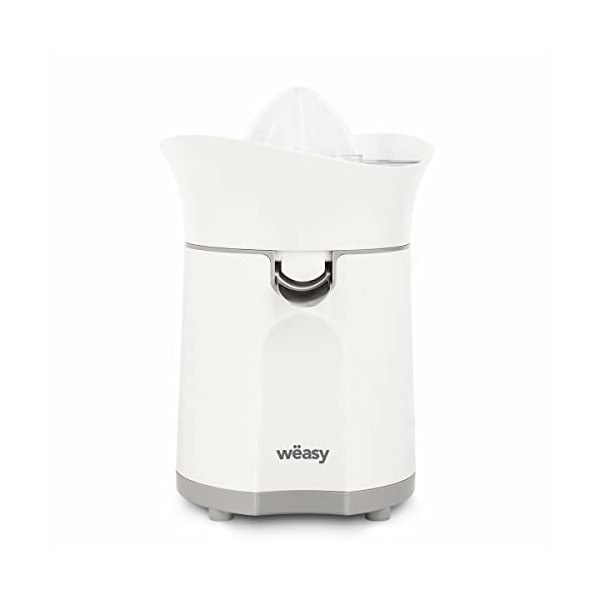 Wëasy Presse Agrumes Electrique CITRU6 Sans BPA, 2 Cônes Interchangeables, Compatible Lave Vaisselle, Jus Orange, Citron, Pam