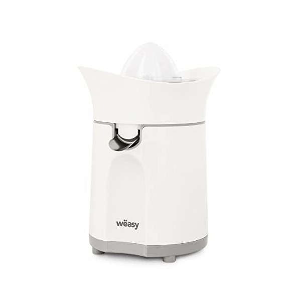 Wëasy Presse Agrumes Electrique CITRU6 Sans BPA, 2 Cônes Interchangeables, Compatible Lave Vaisselle, Jus Orange, Citron, Pam