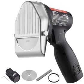 VEVOR Couteau à Kebab Électrique sans Fil 80 W, Trancheuse à Viande Turc Shawarma Döner Kebab Commerciale en Inox, avec Batte