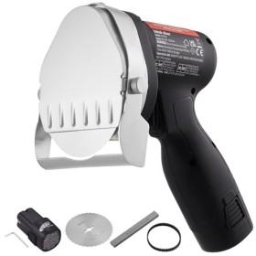VEVOR Couteau à Kebab Électrique sans Fil 80 W, Trancheuse à Viande Turc Shawarma Döner Kebab Commerciale en Inox, avec 2 Lam