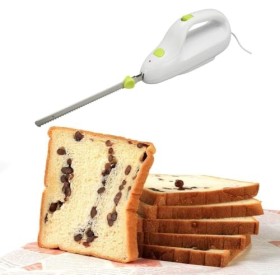Couteau à Découper électrique dentelé, Coupe-Pain électrique Portable, Couteau à Découper la Viande Congelée pour la Viande, 