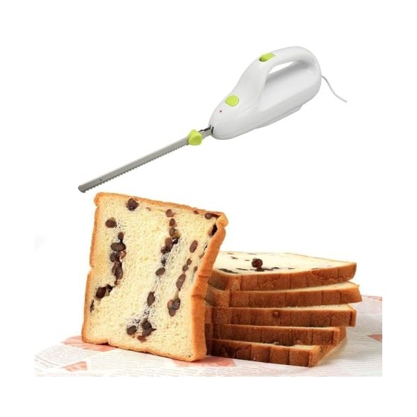 Couteau à Découper électrique dentelé, Coupe-Pain électrique Portable, Couteau à Découper la Viande Congelée pour la Viande, 