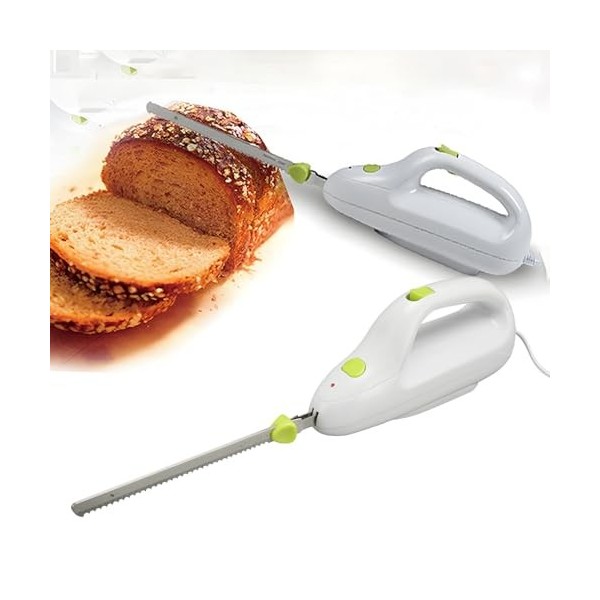 Couteau à Découper électrique dentelé, Coupe-Pain électrique Portable, Couteau à Découper la Viande Congelée pour la Viande, 