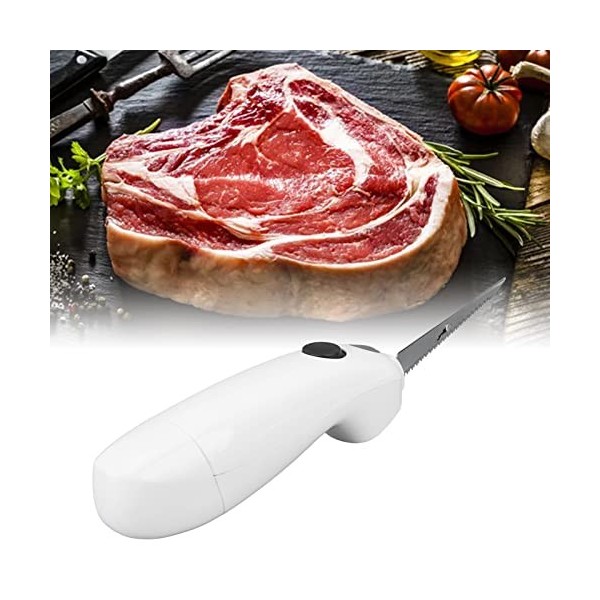 Huairdum Couteau à Piles, Couteau de Cuisine à Découper électrique Lavable Fil pour la Maison
