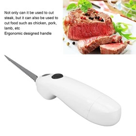 Asixxsix Couteau électrique, Couteau à Filet Ergonomique pour Découper de la Viande, de la Mousse et Plus , Lames Amovibles P