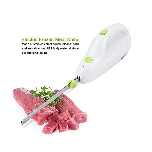 Couteau à pain électrique, couteau à viande surgelé, couteau électrique, couteau électrique, lame en acier inoxydable, coutea