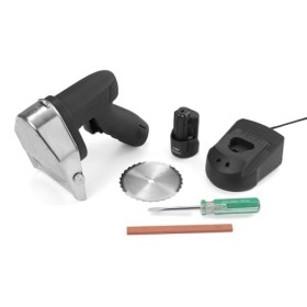 HENDI Couteau à kebab électrique sans fil, coupe réglable 0-8mm, 2600 RPM, 2 batteries 2000mAh, 80W, 60kg/h, trancheuse à via