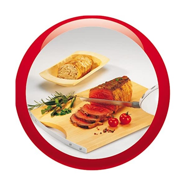 Tefal Couteau de cuisine électrique, Puissance 100 W, Jeu de couteau en acier inoxydable, Bouton dextraction des lames, Témo