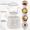 Aoreun Cuiseur à Œufs Multi, Capacité de 1 à 6 œufs, Cuisinier à œufs avec support amovible, Egg cooker cuiseur à œufs rapide