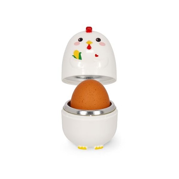 Legami - Cuiseur à micro-ondes Poule Egg-cellent !, pour cuire les œufs en quelques minutes, utilisable au micro-ondes, lavab
