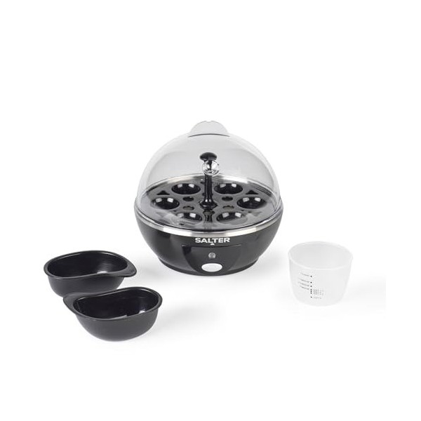 Salter Cuiseur à Œufs Multi - Capacité de 6 œufs, idéal pour les œufs à la coque, durs et pochés. Comprend tasse mesureuse, r