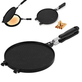 Aoveew Egg Roll Baking Pan Le Fabricant Ultime de Cornets de crème glacée Machine à Omelette croustillante antiadhésive, Mach