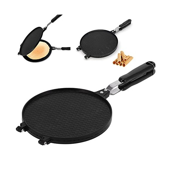 Aoveew Egg Roll Baking Pan Le Fabricant Ultime de Cornets de crème glacée Machine à Omelette croustillante antiadhésive, Mach