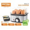 Petra Cuiseur à Œufs Électrique - Capacité de 8 Œufs, Bouillir & Poché des Œufs, Œufs à la Coque, Mollets et Durs, Minuterie 