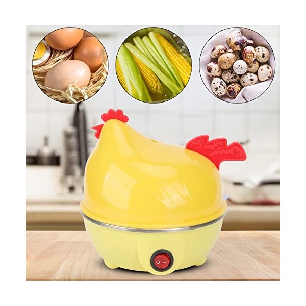 Cuiseur à œufs Rapide, Cuiseur à œufs électrique Dune capacité de 7 œufs avec Fonction Darrêt Automatique, Mini Machine à P