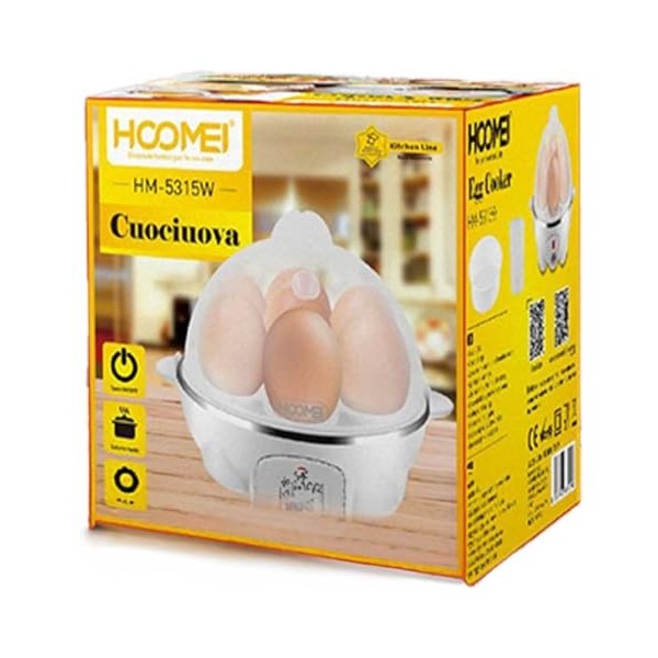 Cuiseur à œufs 350 W 7 places, mini bouilloire rapide pour oeufs avec mesure + récipient pour omelette, fonction darrêt auto