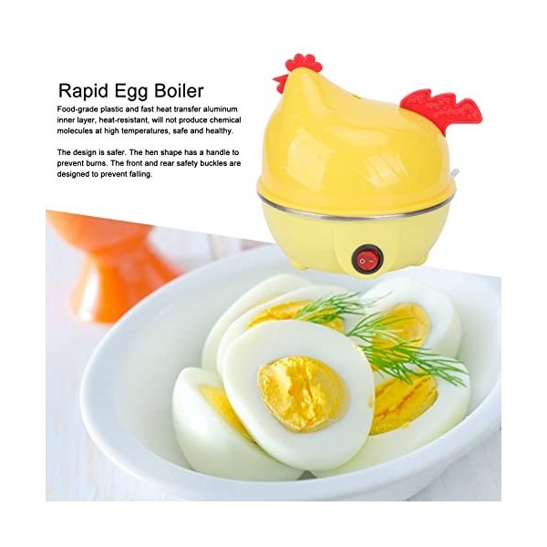 Fabricant Rapide Doeufs Cuiseur à Oeufs Rapide Forme de Poulet Multifonction électrique 7 capacité Doeufs Arrêt Automatique