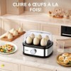YASHE Cuiseur à œufs, cuisinier dœufs compact de 400 W, 6 œufs faciles à peler, oeufs mollets, oeufs moyens, oeufs durs, Poa