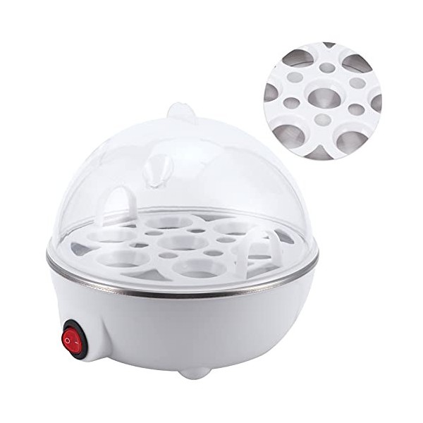 Cuiseur à œufs électrique, Mini Cuiseur à œufs, Cuiseur à œufs Facile, Cuiseur à Vapeur électrique à 7 œufs, Braconnier pour 