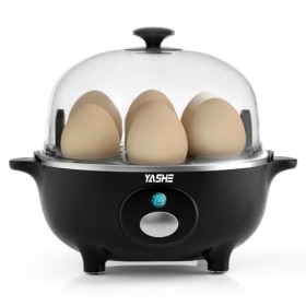 YASHE Cuiseur Oeuf, cuisinier dœufs de 360 W, 7 œufs faciles à peler, œufs mollets, œufs moyens, œufs durs, poached, maker d