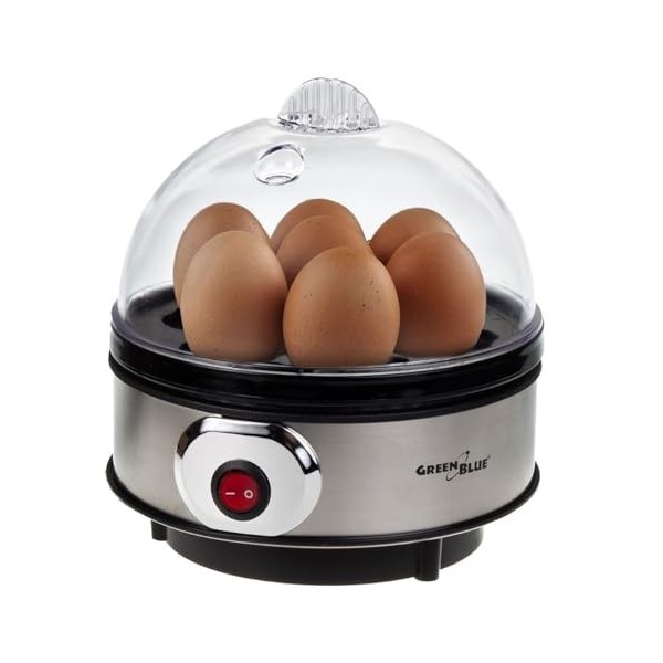 GreenBlue GB572 cuiseur dœufs automatique puissance 400W jusquà 7 œufs gobelet gradué 220-240V ~50 Hz