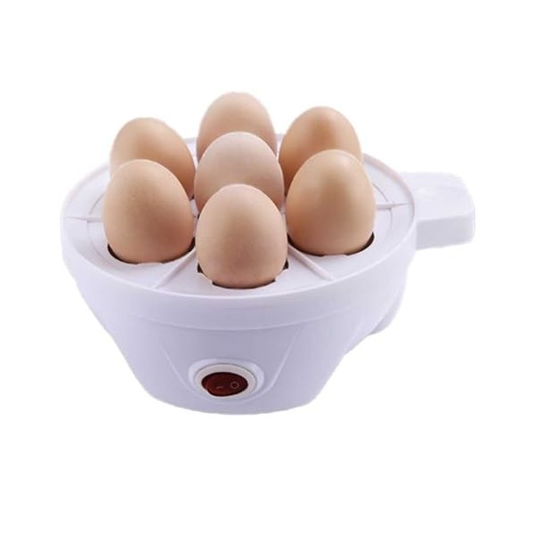 Cuiseur à œufs de 350 W avec 7 places, mini bouilloire rapide pour oeufs avec tasse à mesurer et plateau amovible, fonction d