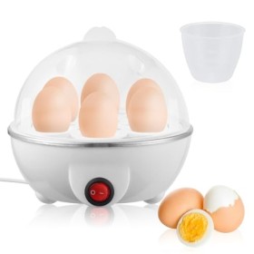 mizikuu Cuiseur Oeuf, Cuiseur à œufs pour Micro-Ondes pour 7 œufs Cuisson Vapeur Sans BPA Cuit Vapeur Electrique pour Oeufs, 