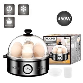 A2ZWORLD Cuiseur à œufs en Aluminium 350 W avec 7 œufs, Facile à peler, Doux, moyennement Dur, avec récipient à Omelette et a