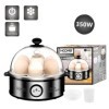 A2ZWORLD Cuiseur à œufs en Aluminium 350 W avec 7 œufs, Facile à peler, Doux, moyennement Dur, avec récipient à Omelette et a