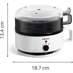 Krups Ovomat EG230115 Super Cuiseur à œufs, pour jusquà 7 œufs, fonction cuisson et maintien au chaud, avec verre doseur de