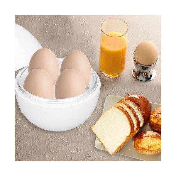 Cuiseur à œufs Rapide, Capacité De 4 œufs, Cuiseur Dur, Réconfortez-vous Avec un œuf à la Coque à la Maison Pour le Petit Déj
