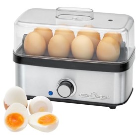 ProfiCook® Cuisinier doeufs pour jusquà 8 oeufs | avec fonction omelette/poche | Porte-oeufs & bol doseur avec pic à oeufs 