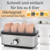 ProfiCook® Cuisinier doeufs pour jusquà 8 oeufs | avec fonction omelette/poche | Porte-oeufs & bol doseur avec pic à oeufs 